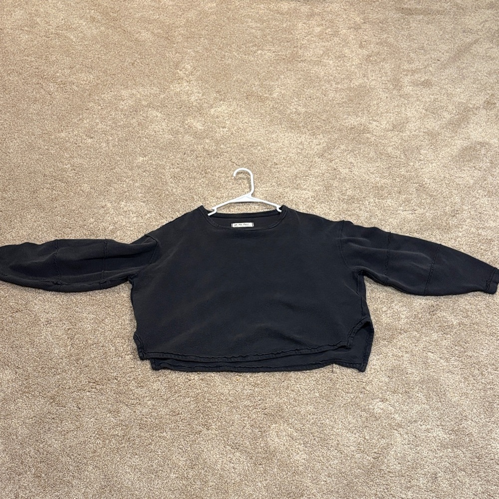 We The Free Black Cropped sweater